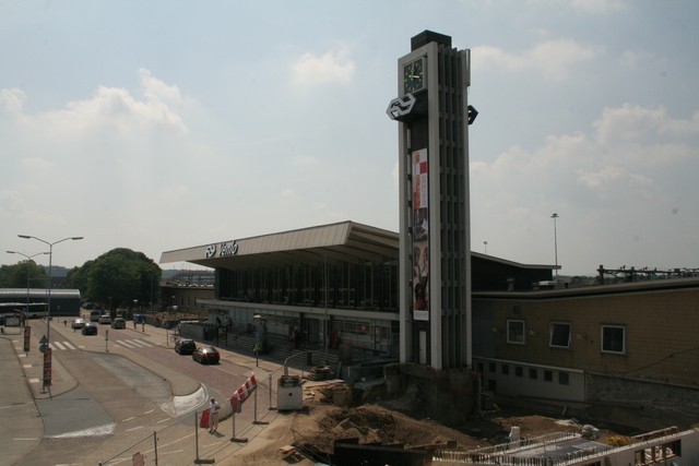 station Venlo vanaf de tijdelijke hoge voetgangersbrug