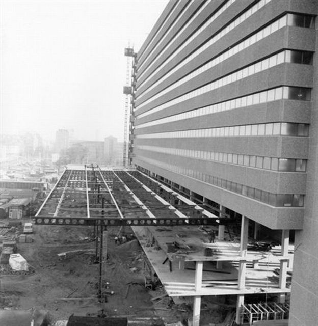 station Haag Centraal in aanbouw