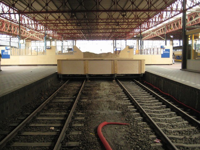 station Eindhoven Centraal tijdens de grote verbouwing