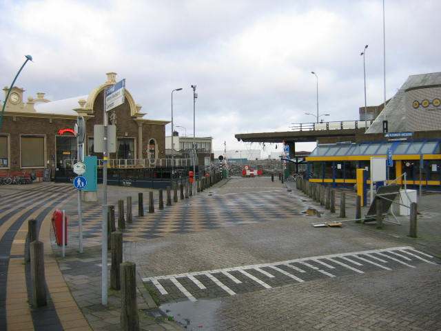 station Vlissingen Station tijdens sloop fly-over van het opgeheven autoveer