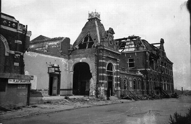 station Vlissingen ruïne van het stationsgebouw
