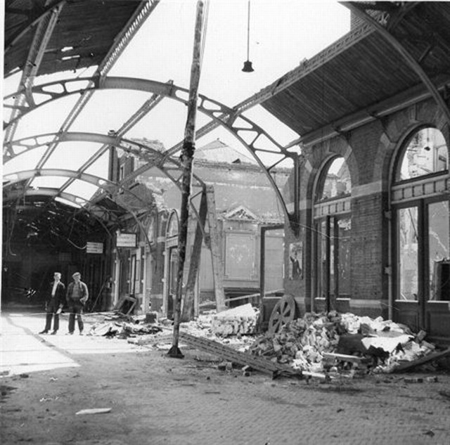 station Vlissingen ruïne van het stationsgebouw