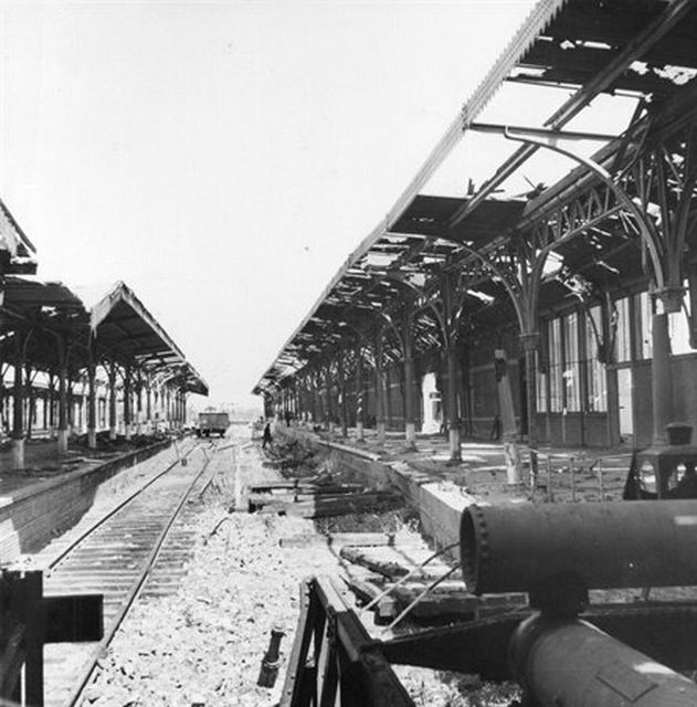 station Vlissingen ruïne van het stationsgebouw