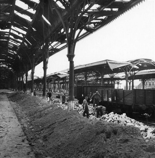 station Vlissingen puinruimende krijgsgevangenen
