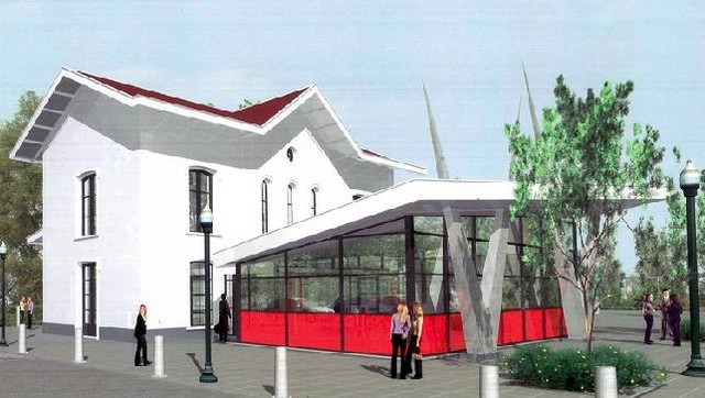 station Wolvega nieuwe plannen voorzien in een voorbouw voor het monumentale station waarin een restaurant en wachtkamer worden gesitueerd.